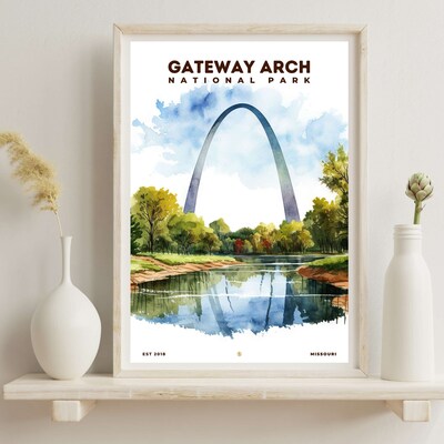 Gateway Arch National Park Poster, Travel Art, Office Poster, Home Decor | S8 - image6